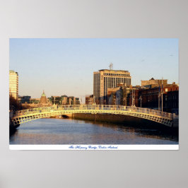 Pôster Ha'penny Bridge Dublin Irlanda