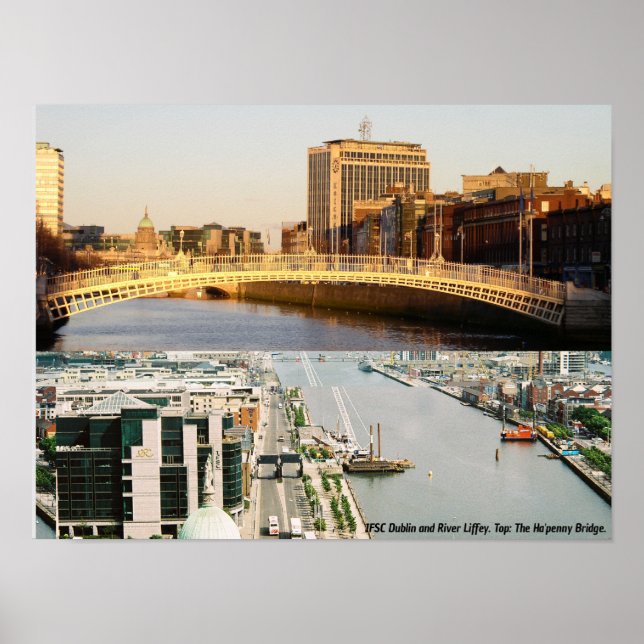 Poster Ha'penny Bridge, Irish Financial Center Dublin (Frente)