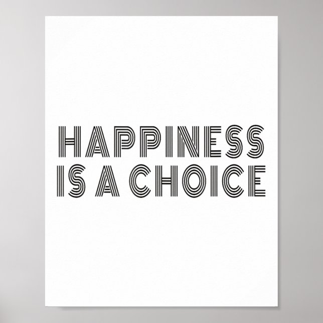 Poster Hapness Is A Choice Motivational Quote Insration S (Frente)