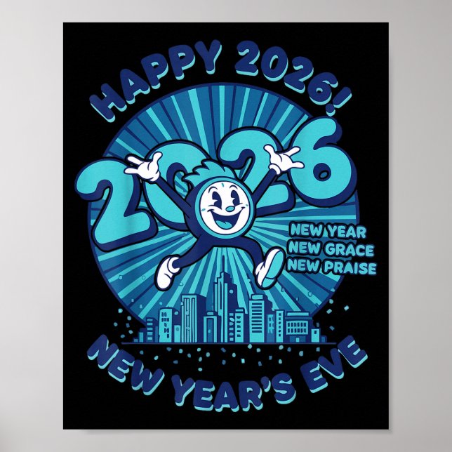 Poster Happy 2026 New Year's Eve Celebration Design  (Frente)