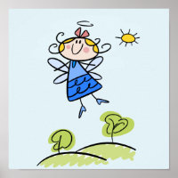 Happy Angel Fairy Saltando e dançando lá fora