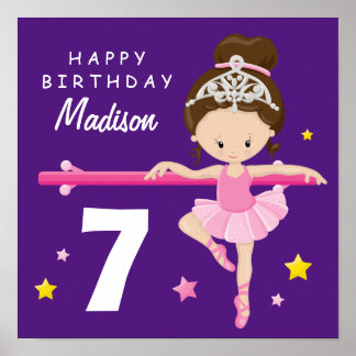 Poster Happy Birthday Ballerina
