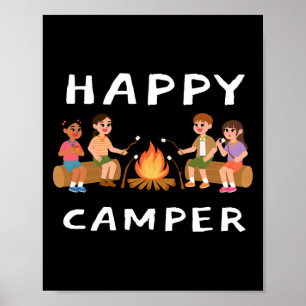 Poster Happy Camper - Arte ao ar livre alegre