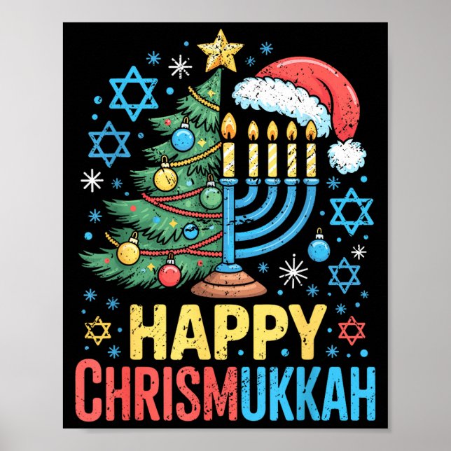 Poster Happy Chrismukkah Holiday Christmas And Hanukkah S (Frente)