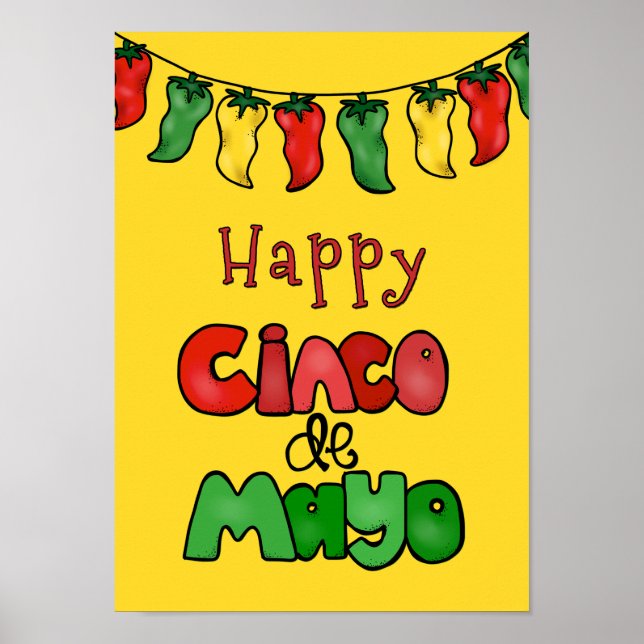Poster Happy Cinco de Mayo (Frente)
