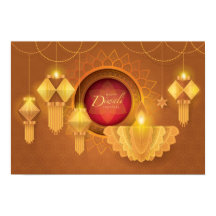 Happy Diwali Papercut Lanternas