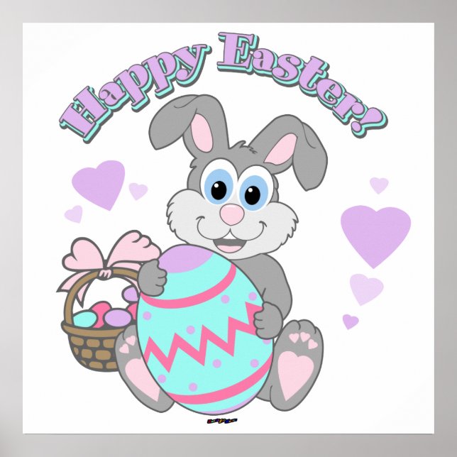 Poster Happy Easter! Easter Bunny (Frente)