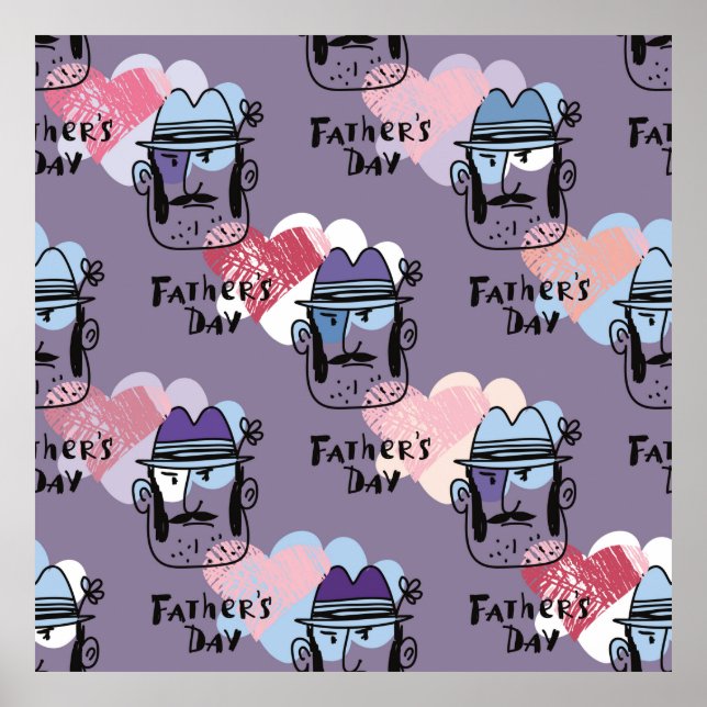 Poster Happy Father's day. Collection unique greeting car (Frente)