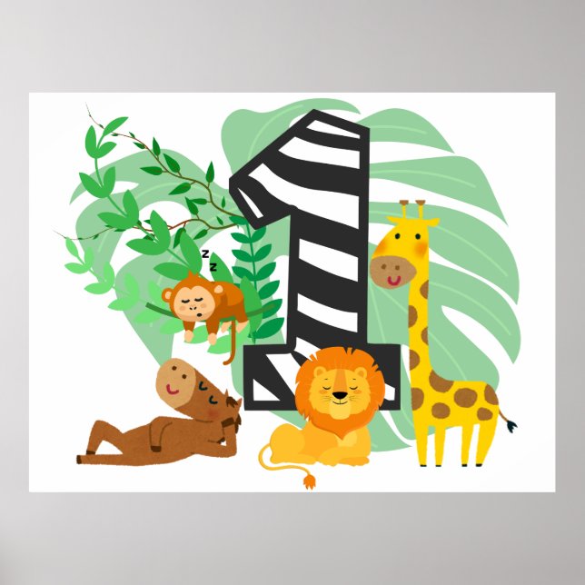 Poster Happy First Birthday Baby! (Frente)