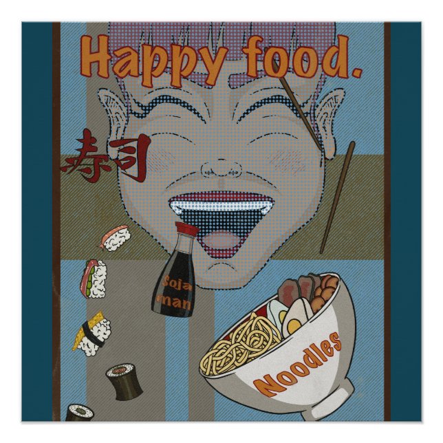 Pôster Happy food (Frente)