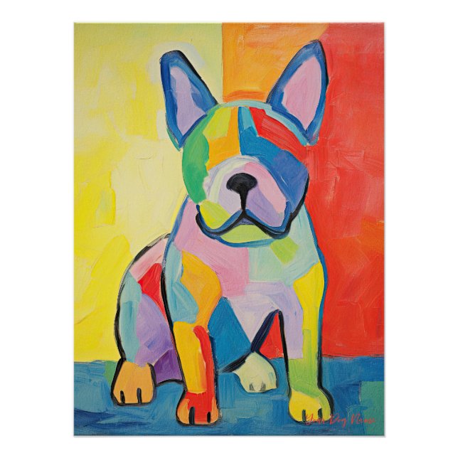 Pôster Happy French Bulldog 02 - Kaori (Frente)