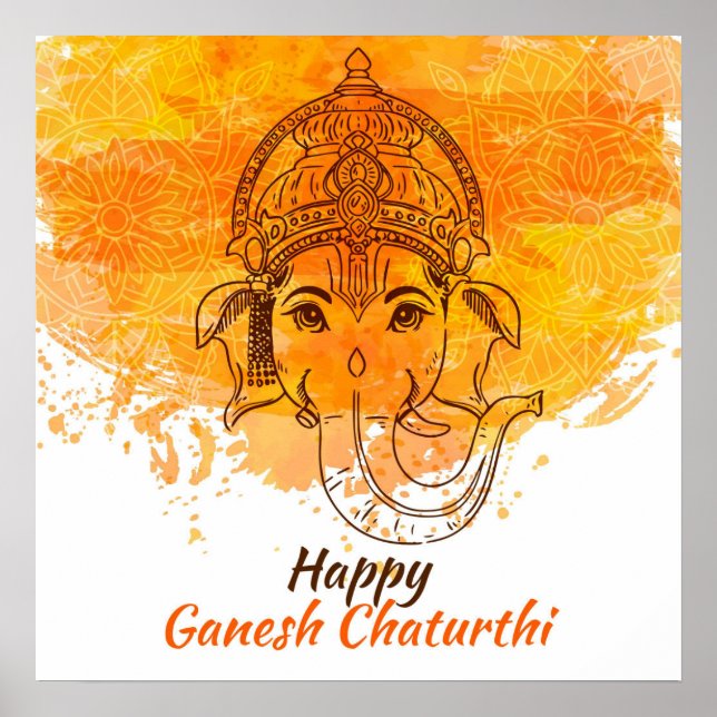 Poster Happy Ganesh Chaturthi (Frente)