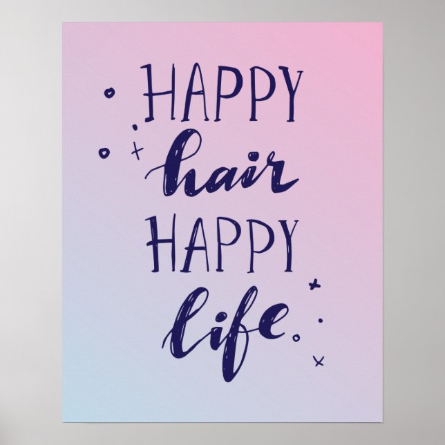 Poster Happy Hair Happy Life (Frente)
