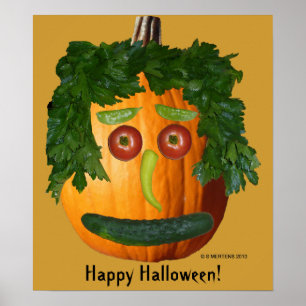 Poster Happy Halloween - Uncut Pumpkin Face