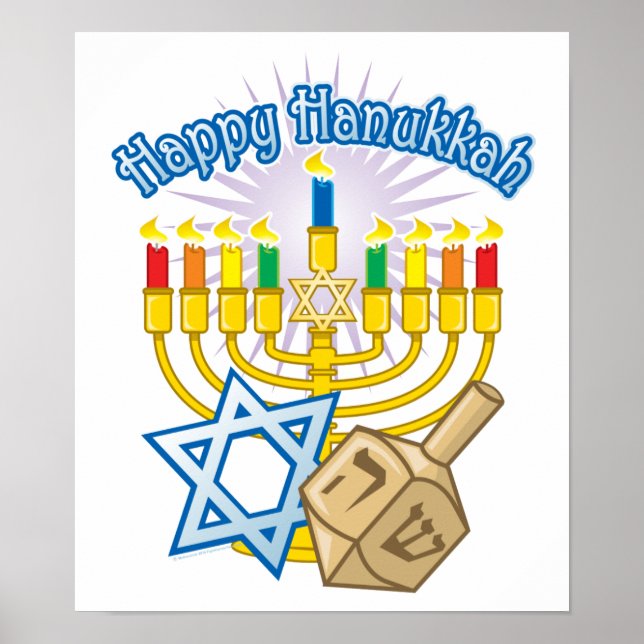 Poster Happy Hanukkah (Frente)
