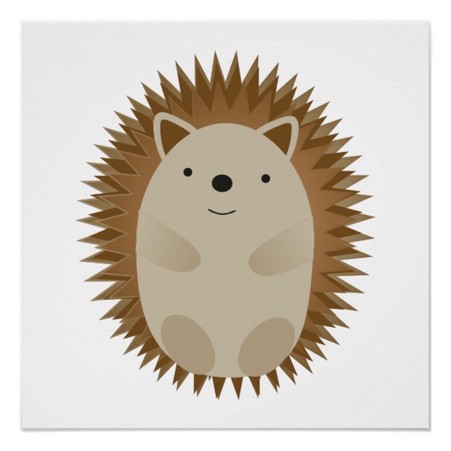 Pôster Happy Hedgehog (Frente)