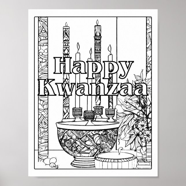 Poster Happy Kwanzaa (Frente)