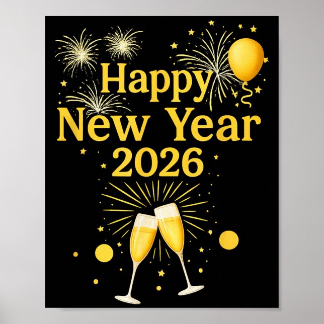 Poster Happy New Year 2026  (Frente)