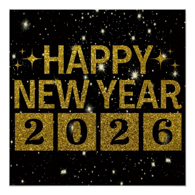 Pôster Happy New Year 2026 (Frente)