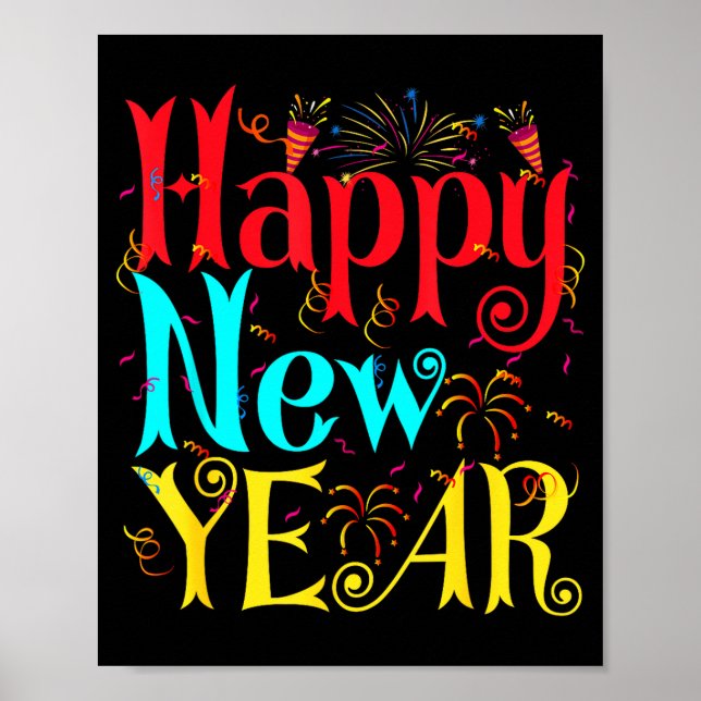 Poster Happy New Year 2026 And Merry Christmas New Year E (Frente)