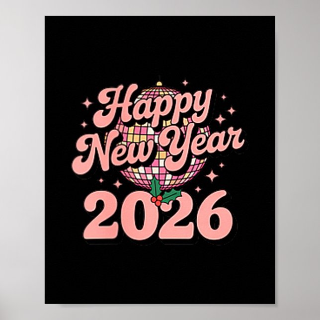 Poster Happy New Year 2026 Celebration For Party Lovers  (Frente)
