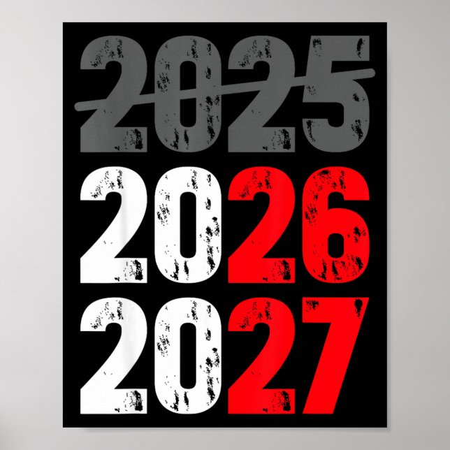Poster Happy New Year 2026 Coming Soon 2027 Funny 67 Meme (Frente)