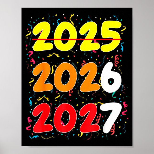 Poster Happy New Year 2026 Coming Soon 2027 Funny 67 Meme (Frente)