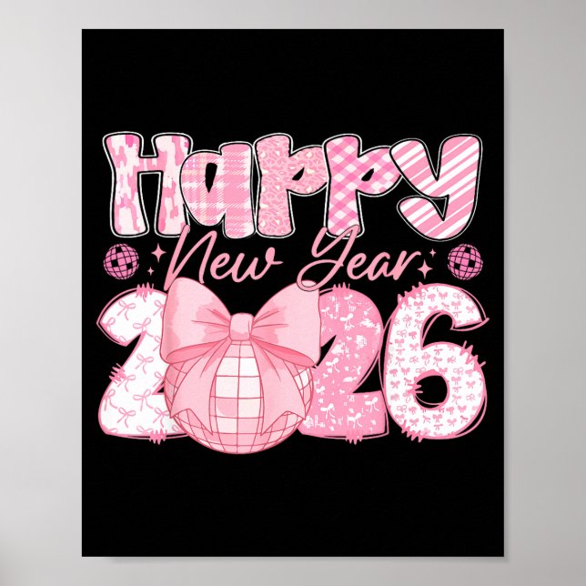 Poster Happy New Year 2026 Eve Party Family Matching Men  (Frente)