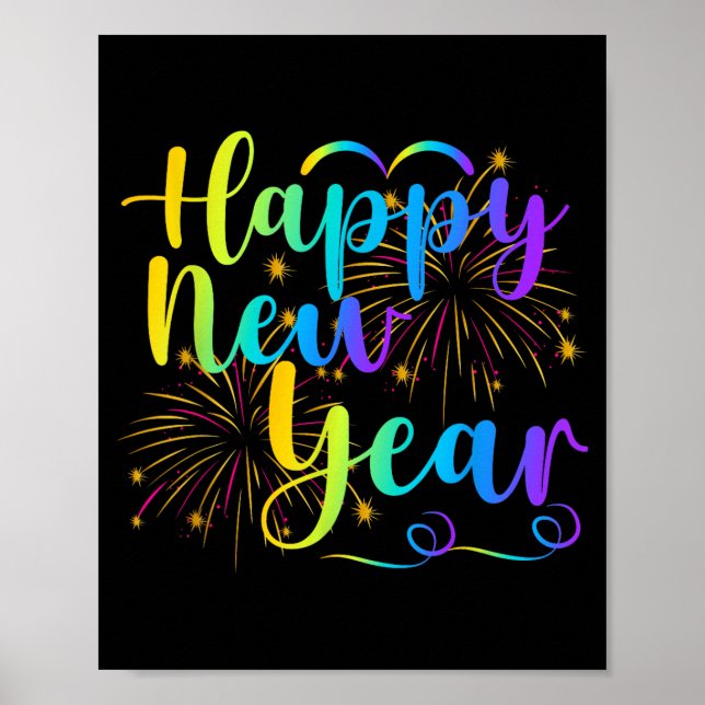 Poster Happy New Year 2026 Funny Family Friend New Year E (Frente)