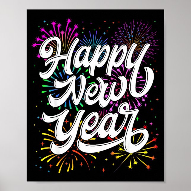 Poster Happy New Year 2026 New Year's Eve Party Countdown (Frente)