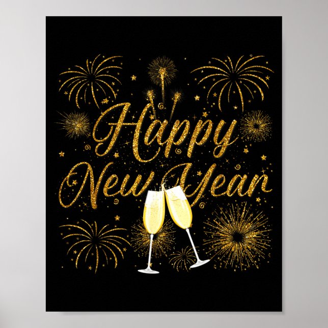 Poster Happy New Year 2026 New Years Eve Party Countdown  (Frente)