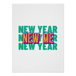 Pôster Happy New Year Design | Motivational Poster