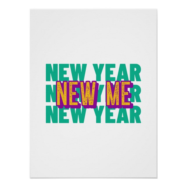 Pôster Happy New Year Design | Motivational Poster (Frente)
