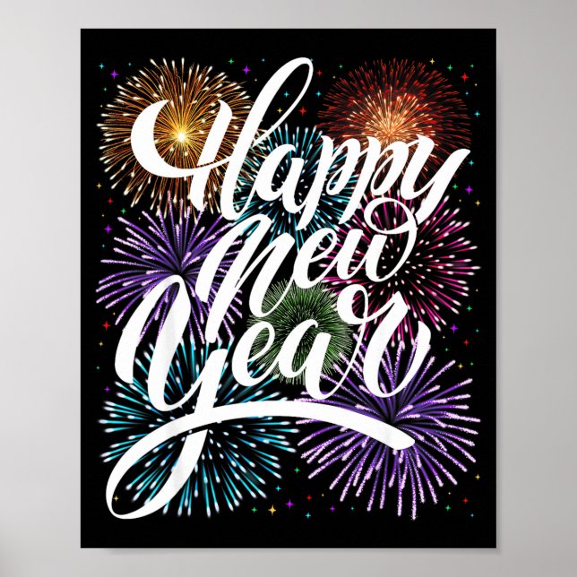 Poster Happy New Year Firework Family Matching Men Women  (Frente)