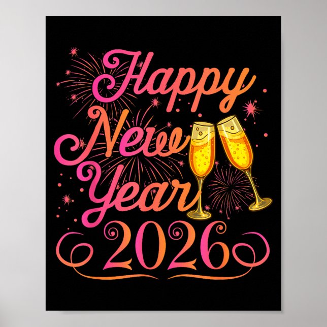 Poster Happy New Year Funny Matching Family New Years Eve (Frente)