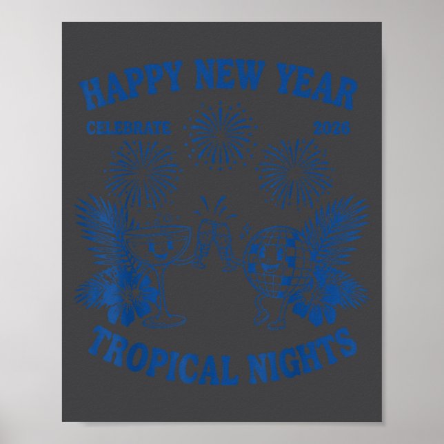 Poster Happy New Year Trocal Nights 2026 Celebration  (Frente)
