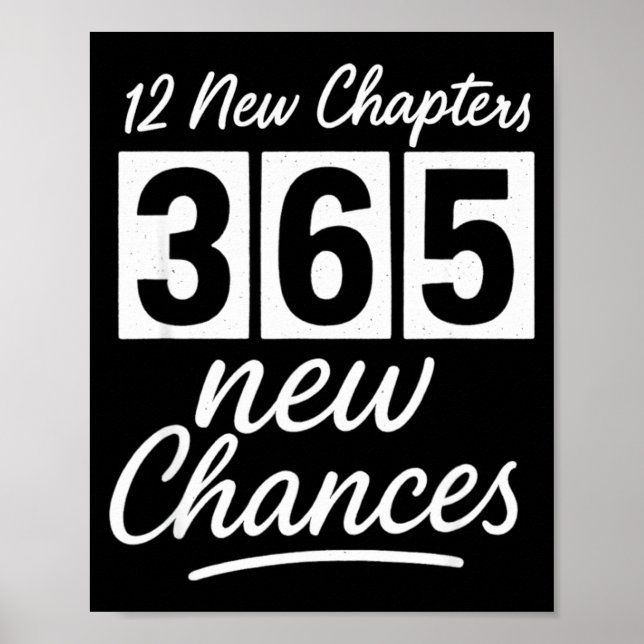 Poster Happy New Years 12 New Chapters 365 New Chances Ne (Frente)