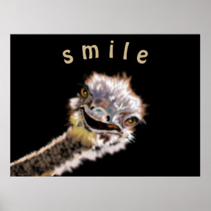 Poster Happy Ostrich -