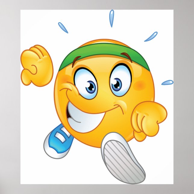 Poster Happy Running Emoji (Frente)
