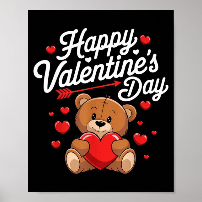 Poster Happy Valentines Day Shirts Women Cute Valentine  (Frente)
