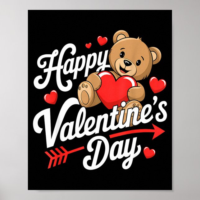 Poster Happy Valentines Day Shirts Women Cute Valentine  (Frente)