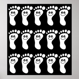 Poster Happy White Feet