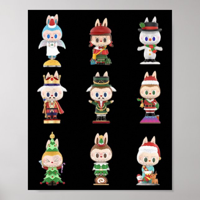 Poster Happy Xmas Labubu Lover Cute Labubu The Monsters C (Frente)