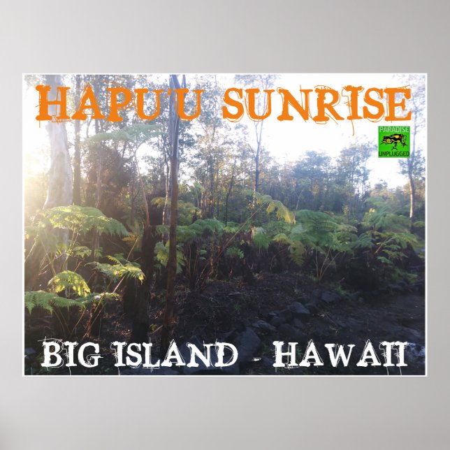POSTER HAPU'U SUNRISE BIG ISLAND HAWAII (Frente)