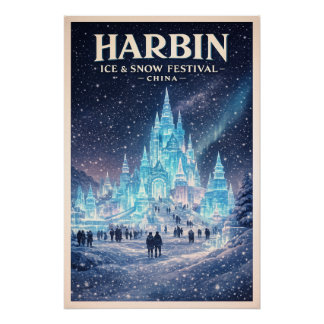 Pôster Harbin Ice & Snow Festival, China travel