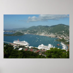 Poster Harbor em Ruas. Thomas Ilhas Virgens dos EUA