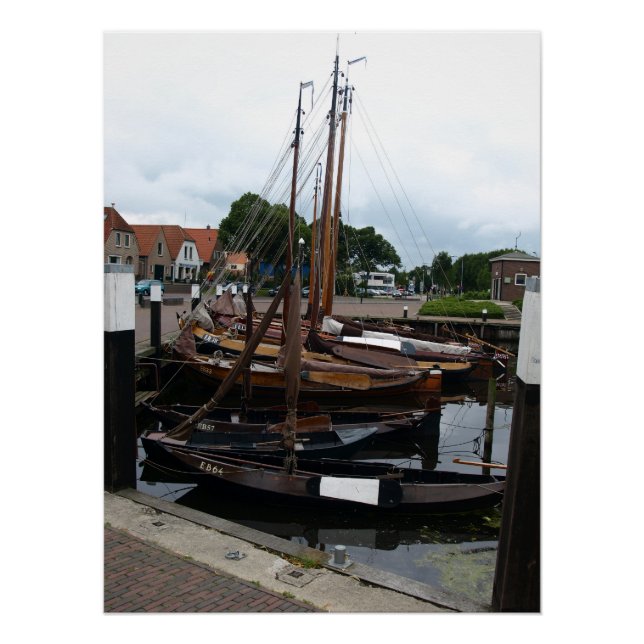 Pôster Harbor, Fishingboats (Frente)