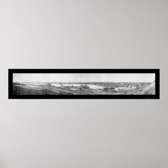 Pôster Harbour Providence RI Foto 1910 (Frente)