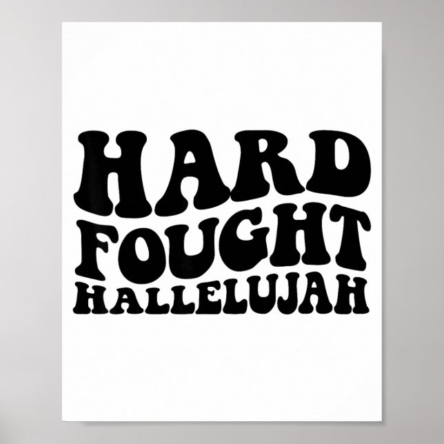 Poster Hard Fought Hallelujah Retro Jesus  (Frente)