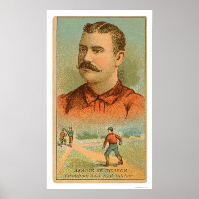 Pôster Hardie Henderson Baseball 1888 (Frente)